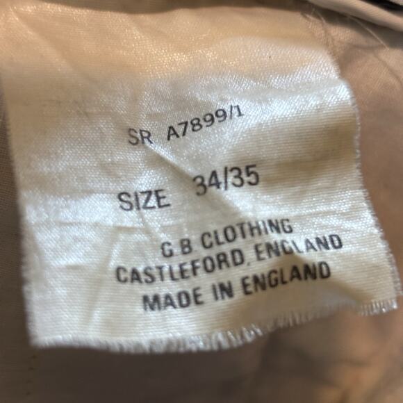 GB Clothing Company‎ Mens Twill Dk Academia Hipster Trousers Size 34/35 England - Picture 9 of 9